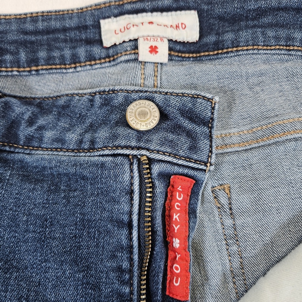 Lucky Brand Hayden Skinny Jeans Womens Size 14/32 Dark Wash Mid Rise - Picture 3 of 15